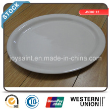 Simple White Ceramic 13 &#39;&#39; Fish Plate Stock